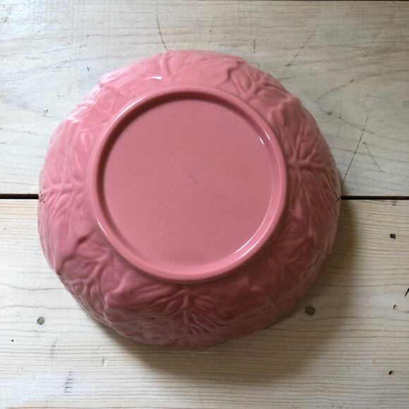 Primrose Vintage NWT Pink Cabbage Leaf Melamine Salad Serving Bowl 10" - Picture 5 of 6